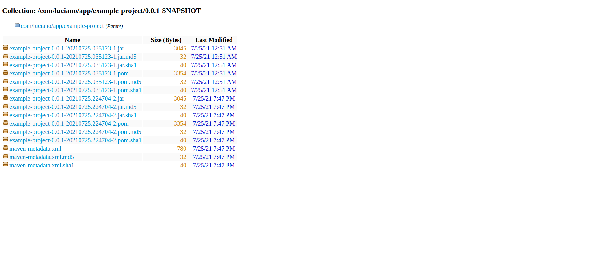 Archiva na pasta do projeto que foi feito o processo de deploy pelo Maven.